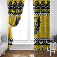 Personalized Brecknockshire Wales Christmas Window Curtain Welsh Celtic Bat Design - Wonder Print Shop