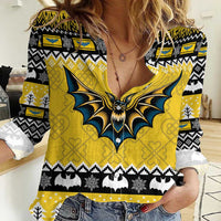 Personalized Brecknockshire Wales Christmas Women Casual Shirt Welsh Celtic Bat Design - Wonder Print Shop