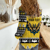 Personalized Brecknockshire Wales Christmas Women Casual Shirt Welsh Celtic Bat Design - Wonder Print Shop