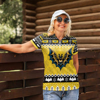 Personalized Brecknockshire Wales Christmas Women Polo Shirt Welsh Celtic Bat Design - Wonder Print Shop