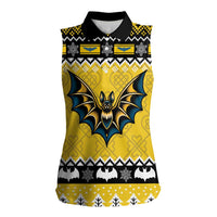 Personalized Brecknockshire Wales Christmas Women Sleeveless Polo Shirt Welsh Celtic Bat Design - Wonder Print Shop