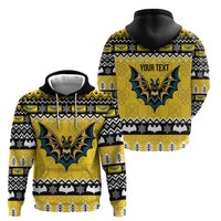 Personalized Brecknockshire Wales Christmas Zip Hoodie Welsh Celtic Bat Design - Wonder Print Shop