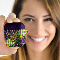 Funny Mardi Gras T-Rex Dinosaur AirPods Case Let The Good Times Roll - Wonder Print Shop