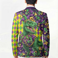 Funny Mardi Gras T-Rex Dinosaur Blazer Let The Good Times Roll - Wonder Print Shop