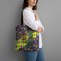 Funny Mardi Gras T-Rex Dinosaur Tote Bag Let The Good Times Roll - Wonder Print Shop