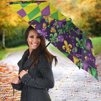 Funny Mardi Gras T-Rex Dinosaur Umbrella Let The Good Times Roll - Wonder Print Shop