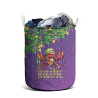 Funny Crawfish Carnival Laundry Basket It's Mardi Gras Bruh - Wonder Print Shop