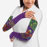 Funny Crawfish Carnival Arm Sleeves It's Mardi Gras Bruh - Wonder Print Shop