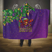 Funny Crawfish Carnival Hooded Blanket It's Mardi Gras Bruh - Wonder Print Shop