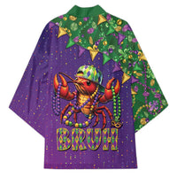 Funny Crawfish Carnival Kimono It's Mardi Gras Bruh - Wonder Print Shop