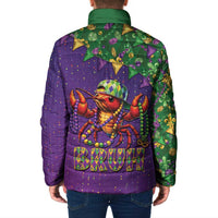 Funny Crawfish Carnival Padded Jacket It's Mardi Gras Bruh - Wonder Print Shop