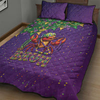 Funny Crawfish Carnival Quilt Bed Set It's Mardi Gras Bruh - Wonder Print Shop