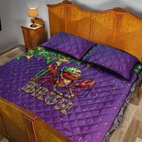 Funny Crawfish Carnival Quilt Bed Set It's Mardi Gras Bruh - Wonder Print Shop
