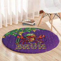 Funny Crawfish Carnival Round Carpet It's Mardi Gras Bruh - Wonder Print Shop