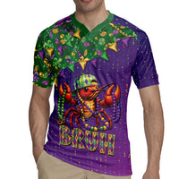 Funny Crawfish Carnival Rugby Jersey It's Mardi Gras Bruh - Wonder Print Shop