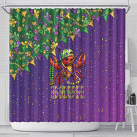Funny Crawfish Carnival Shower Curtain It's Mardi Gras Bruh - Wonder Print Shop