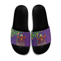 Funny Crawfish Carnival Slide Sandals It's Mardi Gras Bruh - Wonder Print Shop
