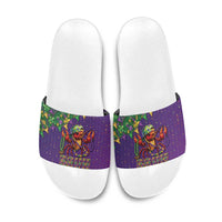 Funny Crawfish Carnival Slide Sandals It's Mardi Gras Bruh - Wonder Print Shop