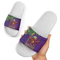 Funny Crawfish Carnival Slide Sandals It's Mardi Gras Bruh - Wonder Print Shop