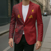 Custom World Football 2026 Spain Blazer Spanish Lion Azulejo Pattern