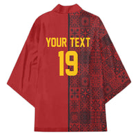 Custom World Football 2026 Spain Kimono Spanish Lion Azulejo Pattern
