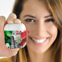 Italy Pisa Tower AirPods Case White Lily With Flag Style - Wonder Print Shop