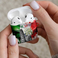 Italy Pisa Tower AirPods Case White Lily With Flag Style - Wonder Print Shop