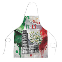 Italy Pisa Tower Apron White Lily With Flag Style - Wonder Print Shop