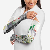 Italy Pisa Tower Arm Sleeves White Lily With Flag Style - Wonder Print Shop