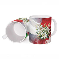 Italy Pisa Tower Ceramic Mug White Lily With Flag Style - Wonder Print Shop