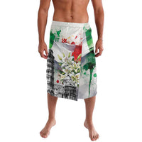 Italy Pisa Tower Lavalava White Lily With Flag Style - Wonder Print Shop