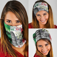 Italy Pisa Tower Neck Gaiter White Lily With Flag Style - Wonder Print Shop