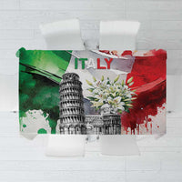 Italy Pisa Tower Tablecloth White Lily With Flag Style - Wonder Print Shop