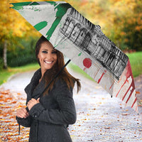 Italy Pisa Tower Umbrella White Lily With Flag Style - Wonder Print Shop