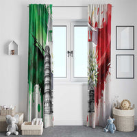 Italy Pisa Tower Window Curtain White Lily With Flag Style - Wonder Print Shop