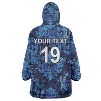 Italy Rugby Custom Wearable Blanket Hoodie Gli Azzurri Champions