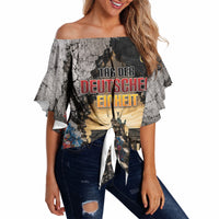 Germany Unity Day Off Shoulder Wrap Waist Top Tag Der Deutschen Einheit Brandenburg Gate