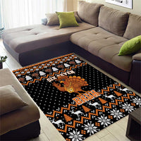 Thanksgiving Turkey Six Seven Bruh Area Rug Meme Gen Alpha Slang - Wonder Print Shop