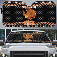 Thanksgiving Turkey Six Seven Bruh Auto Sun Shade Meme Gen Alpha Slang - Wonder Print Shop