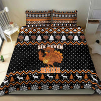 Thanksgiving Turkey Six Seven Bruh Bedding Set Meme Gen Alpha Slang - Wonder Print Shop