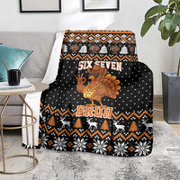 Thanksgiving Turkey Six Seven Bruh Blanket Meme Gen Alpha Slang - Wonder Print Shop