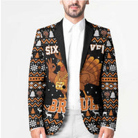 Thanksgiving Turkey Six Seven Bruh Blazer Meme Gen Alpha Slang - Wonder Print Shop