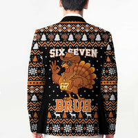 Thanksgiving Turkey Six Seven Bruh Blazer Meme Gen Alpha Slang - Wonder Print Shop