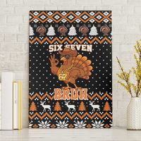 Thanksgiving Turkey Six Seven Bruh Canvas Wall Art Meme Gen Alpha Slang - Wonder Print Shop