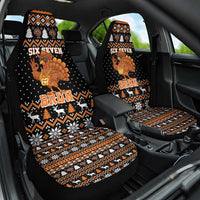 Thanksgiving Turkey Six Seven Bruh Car Seat Cover Meme Gen Alpha Slang - Wonder Print Shop