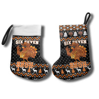 Thanksgiving Turkey Six Seven Bruh Christmas Stocking Meme Gen Alpha Slang - Wonder Print Shop
