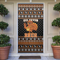 Thanksgiving Turkey Six Seven Bruh Door Cover Meme Gen Alpha Slang - Wonder Print Shop