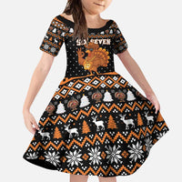 Thanksgiving Turkey Six Seven Bruh Family Matching Summer Maxi Dress and Hawaiian Shirt Meme Gen Alpha Slang - Wonder Print Shop