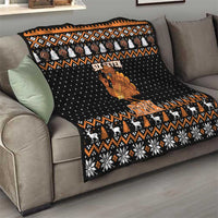 Thanksgiving Turkey Six Seven Bruh Quilt Meme Gen Alpha Slang - Wonder Print Shop