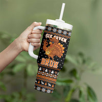 Thanksgiving Turkey Six Seven Bruh Tumbler With Handle Meme Gen Alpha Slang - Wonder Print Shop